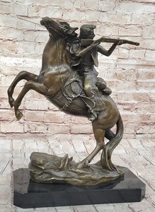 Bronze Marmor Statue Country Western Cowboy Pferd Spanisch Mexikanisch Farm Ranch - Bild 1 von 10