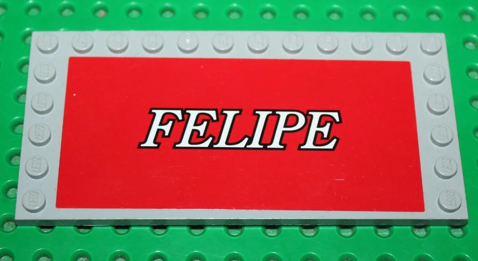 Lego Racers FERRARI MdStone Tile Modified 6x12 ref 6178pb029 set 8144 (Rare) - Photo 1/1