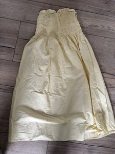 H&M Damen Bandeau Kleid/Rock Gr. L gelb Neuwertig - Bild 1 von 2