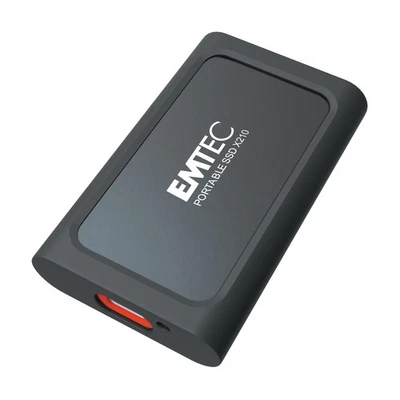 EMTEC X210 USB 3.2 External Solid State Drive – 512GB Black/Red 512 GB - Image 1 of 3