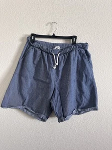 Pantalones Cortos Informales Anthropologie Azul Cambray Para Mujer Talla XL - Imagen 1 de 8