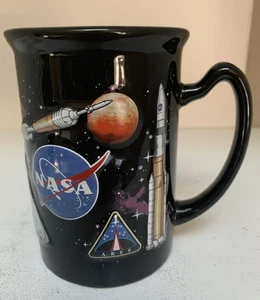 Goddard Space Center Mug NASA Space Shuttle Apollo Embossed Black  5”x 3” 3D - Picture 1 of 5