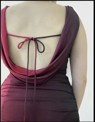 Vestido Betsy & Adam Mujer Talla 4 Color Rojo Vino Acelerado Sin Mangas Hecho en EE. UU. Foto 1 de 4