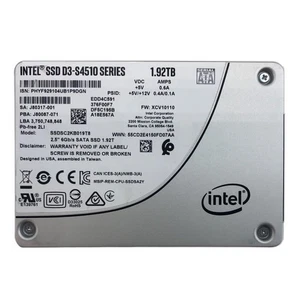 Unidad de estado sólido Intel S4510 Series 1.92TB SSD SATA 6Gb/s 2.5" SSDSC2KB019T8 - Imagen 1 de 2