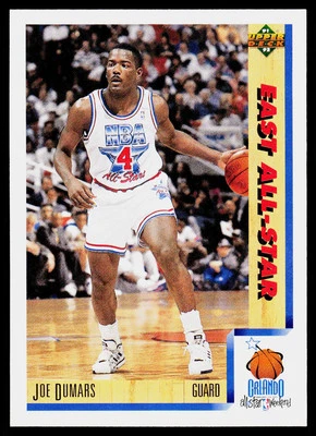 Joe Dumars, 1991-92 Upper Deck, #459, Detroit Pistons, - Image 1 of 2