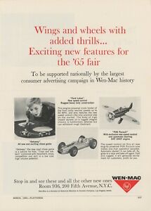 1965 AMF Wen Mac Toy Ad Getaway Car Chase Game Lotus Racer P26 Pursuit Airplane