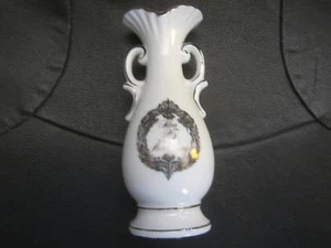 NAPCOWARE IMPORTACIÓN-JAPÓN PLATA 25 ANIVERSARIO JARRÓN BLANCO CON ADORNO PLATEADO - Imagen 1 de 8