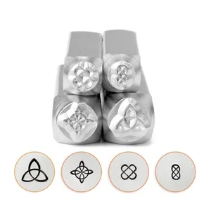 Juego de estampado de metal de diseño mandala celta 4 piezas, punzones de joyería ImpressArt - Imagen 1 de 2