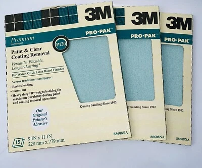 3M 11" X 9" P120D Grit Pro-Pak Aluminum Oxide Sanding Sheet (45 SHEETS) Paper - Image 1 of 3