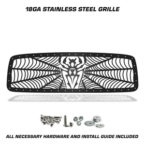 300 Custom Aftermarket Steel Grille for 02-05 1500/2500/3500 Dodge Ram BLACK WID - Bild 1 von 3
