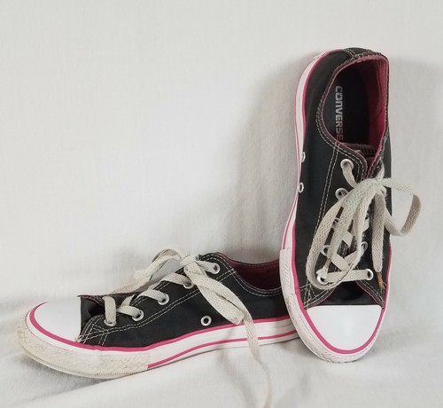 Sneakers basse Converse doppia lingua nero rosa giovani junior taglia 4 654365F