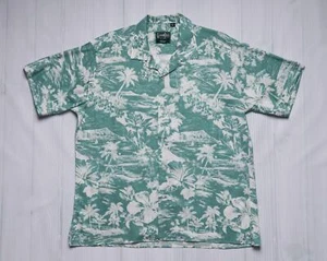 Gitman Vintage $240 Sea Form Green Aloha Rayon Blend Hawaiian Camp Shirt S/S S - Picture 1 of 7