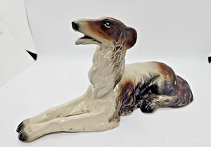 Vtg Porcelain Borzoi RussianWolfhound Figurine by Sitzendorf Germany #38330 - Picture 1 of 16