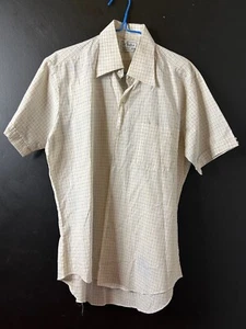 Vintage Status Purple Check Men's Short-Sleeve Button Down Shirt 39 Australian - Picture 1 of 6