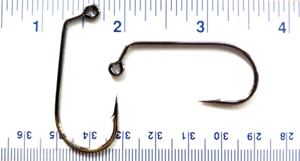 1,000 GT 32786 1X Strength Black Nickel 60 Degree Round Bend Jig Hooks size 3/0 - Picture 1 of 1