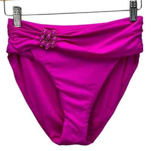 Trina Turk Atlas High Waist Bikini Bottom - Hot Pink - size 4 - Picture 1 of 9