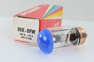 DEK DFW projector lamp projection light bulb 120v 500w, NOS Sylvania brand - Picture 1 of 3