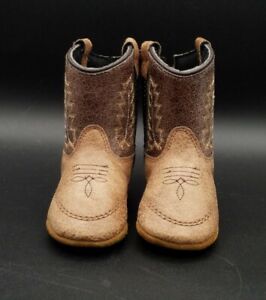 OLD WEST Kid's Infant Toddler Western Embroidery Cowboy Boots, Size 2.0