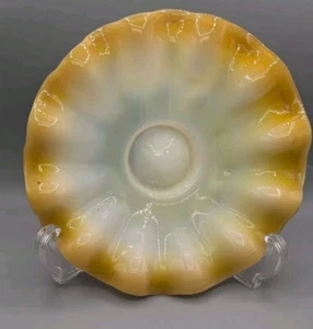 Vintage Ruffled Edge Glass Bowl, Trinket Dish Glass - Picture 1 of 5