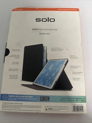 NEW Solo New York Wyatt iPad Slim Case 10.2" Water Repellent, Stylus Loop - Image 1 of 4