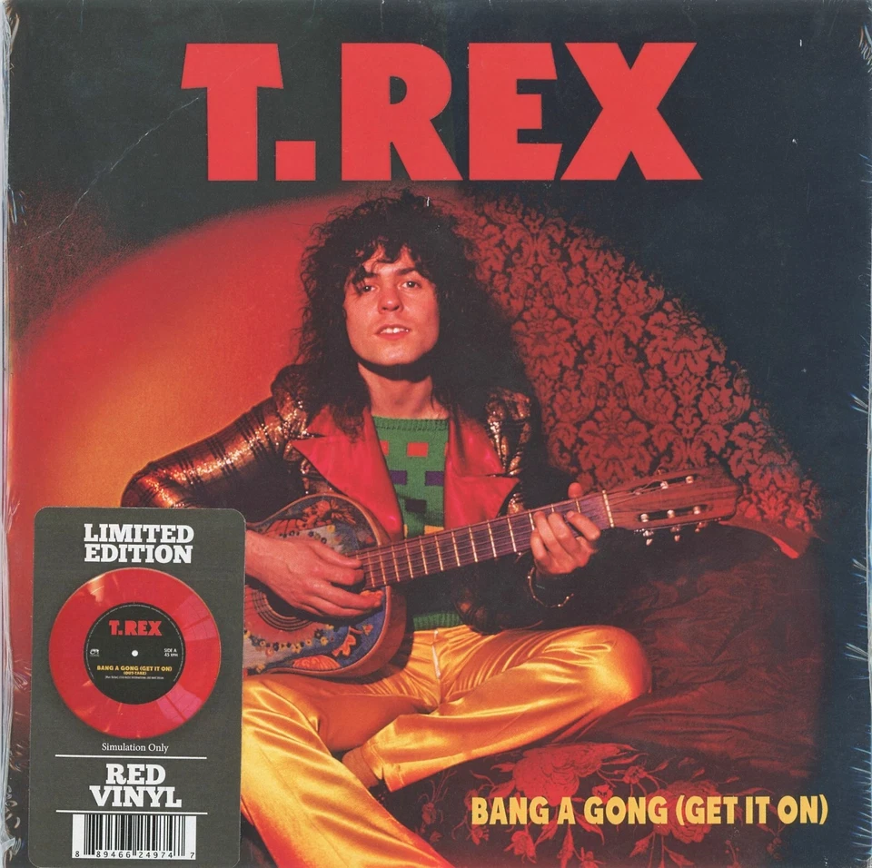 T. REX (Marc Bolan) - Bang A Gong (Get it On) / Jeepster 7" Red Vinyl Single  - Image 1 of 4