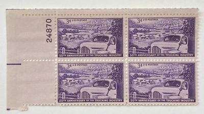 Scott #1025 Plate Block of Four - Free Shipping #1 - Image 1 of 2