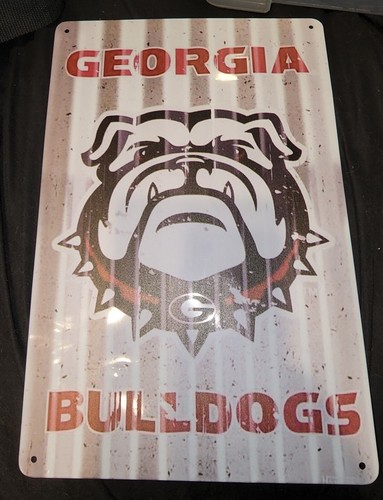 Qty 4 - Georgia Bulldogs Metal Sign (s) - Tin / Aluminum Decoration 8 ...