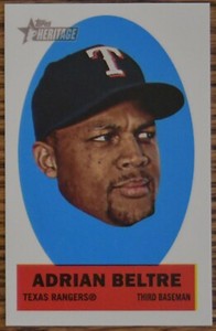 2012 Topps Heritage Stick-Ons #34 Adrian Beltre Texas Rangers