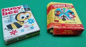 Busy Bee Spinner Fun playing cards kids game vintage Ed-U Built Rite lot 2 - Picture 1 of 3