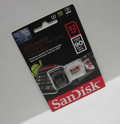 Sandisk 32GB Micro Extreme U1 4K best HD SD card for GoPro Hero 12 11 10 9 black - Image 1 of 4