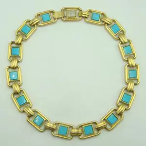 Vintage - Roxanne Assoulin - Turquoise Color - Fashion Jewelry - Choker Necklace - Picture 1 of 1