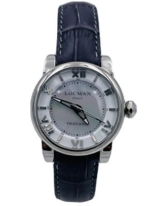 Watch Locman Toscano 595AWA/770 Steel Leather 33mm Very Discounted New - Picture 1 of 8