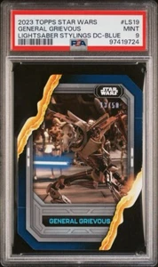 2023 Topps SW Lightsaber Stylings Die-Cut General Grievous LS-19 Blue /50 PSA 9 - Picture 1 of 2