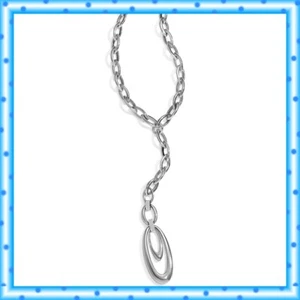Brighton Meridian Swing Y Silver Crystal Pendant Necklace NWT $88 - Picture 1 of 4