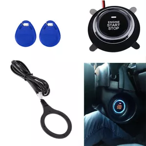 Car Engine Lock Push Start Button RFID Button Engine Start Stop Immobilizer Kit - Picture 1 of 10