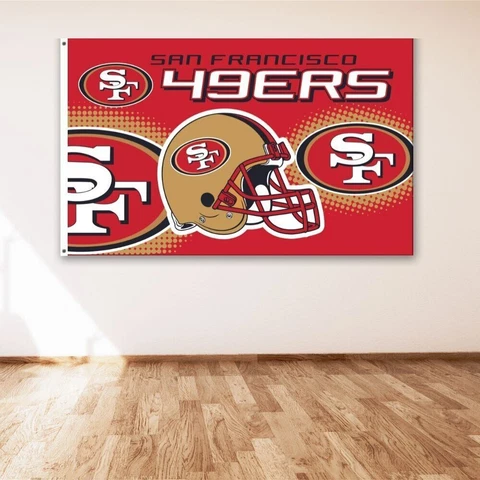 San Francisco 49ers 3x5 ft Flag Football NFL Super Bowl Champions Banner Cover