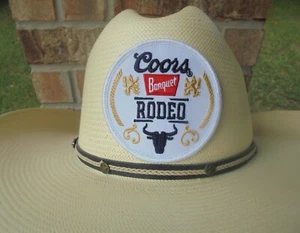 NEW/UNUSED COORS BANQUET RODEO ADHESIVE BACK HAT  PATCH - Picture 1 of 1