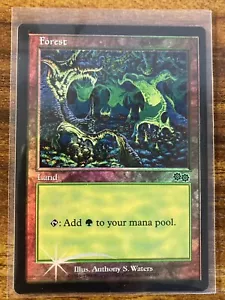 MTG✨Arena League 1998 Promo FOREST FOIL (Urza’s Saga)✨NM/MINT Land UNPLAYED - Picture 1 of 2