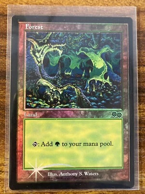 MTG✨Arena League 1998 Promo FOREST FOIL (Urza’s Saga)✨NM/MINT Land UNPLAYED - Image 1 of 2