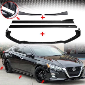 FOR NISSAN ALTIMA 2019-2022 FRONT LIP / SIDE SKIRT / REAR SPLITTER CARBON LOOK - Picture 1 of 23