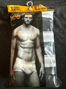 Calzoncillos negros clásicos de la marca Lee para hombre talla XL, paquete de 3, tiro completo - Imagen 1 de 2