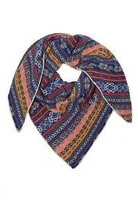 CORAZÓN DE GEMELO ♥♥ Bufanda triangular Scandic Style 5% Cachemira azul marino NUEVO - Imagen 1 de 1
