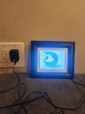 Digital Picture Frame, Otipix pro Size 7.5"×6.5" Smartparts Black Wood Color - Image 1 of 4