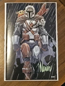 Shadow Rain Mandalorian Grogu 30/40 Eddie Nunez signed COA Star Wars SKETCH SMZ - Picture 1 of 3