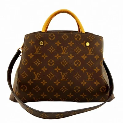 Louis Vuitton монограмма Монтень мм 2Way сумка с короткими ручками Дамская сумка M41056 коричневый B ранг - Изображение 1 из 4