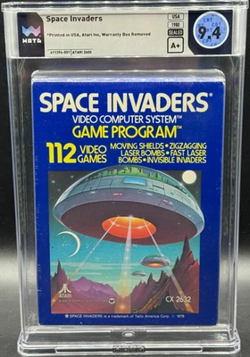 Space Invaders Atari 2600 Blue Box Sealed Brand New WATA 9.4 A+ Graded - Image 1 of 2