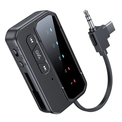  Type-C/3.5mm Aux Bluetooth 5.4 Audio Receiver Transmitter  Stereo Music1692 - Image 1 of 4