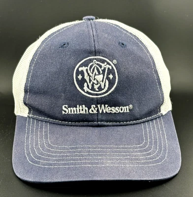 Boné adulto Smith & Wesson azul branco - OSFM - ajustável - Imagem 1 de 4