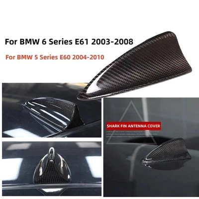 FOR BMW E60 E61 525XI 530XI 535I 540I CARBON FIBER STYLE SHARK FIN ANTENNA COVER - Image 1 of 4