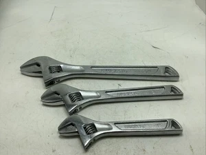 HUSKY 3 PIECE ADJUSTABLE WRENCH SET 6 INCH 8 INCH 10 INCH (no retail packaging) - Picture 1 of 11